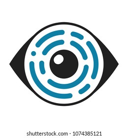 Eye cyber security icon – stock vector