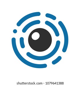 Eye cyber security icon – vector