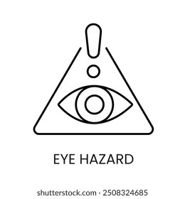 Eye danger line icon vector with editable stroke.