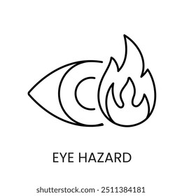 Eye danger line icon vector with editable stroke.