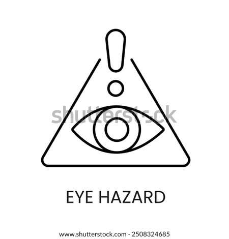 Eye danger line icon vector with editable stroke.