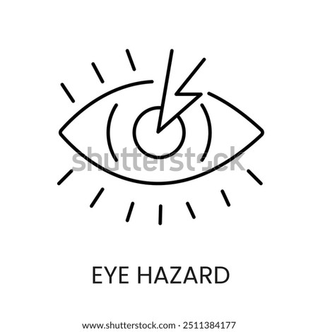 Eye danger line icon vector with editable stroke.