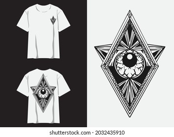 Eye dark frame streetwear tshirt design