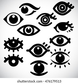 Eye design icons. Vector illustration