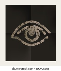 Eye design on black background,vector