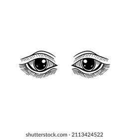 eye design sketches with various ornaments, can be used as templates, icons, logos and other design needs