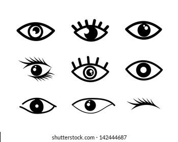 Eye designs over white background vector illustration