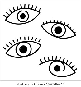 Eye designs over white background, vector illustration.