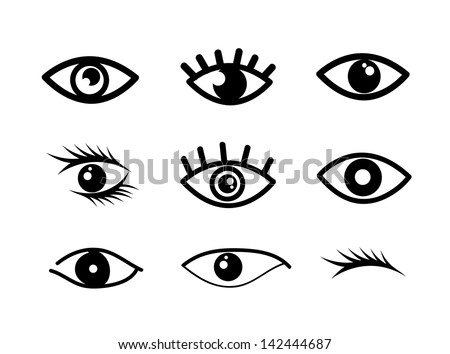 Eye designs over white background vector illustration
