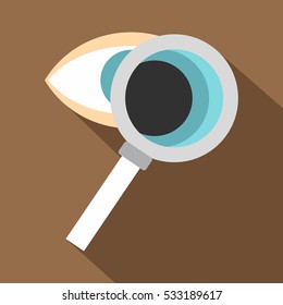 Eye diagnostic icon. Flat illustration of eye diagnostic vector icon for web
