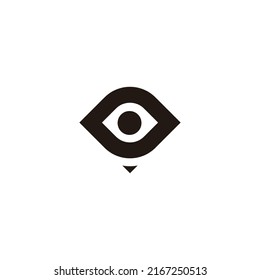 Eye and diamond geometric symbol simple logo vector