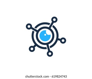 Eye Digital Tech Icon Logo Design Element