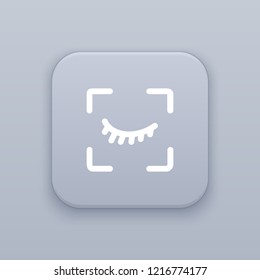 Eye, disable search mode button, best vector on a gray background