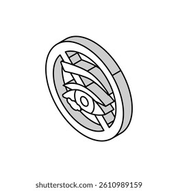 eye disease isometric icon vector. eye disease sign. isolated symbol illustration