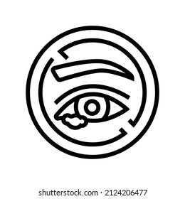 vector de icono de línea de enfermedad ocular. signo de enfermedad ocular. símbolo de contorno aislado ilustración negra