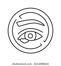 eye disease line icon vector. eye disease sign. isolated contour symbol black illustration