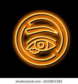 eye disease neon light sign vector. eye disease illustration