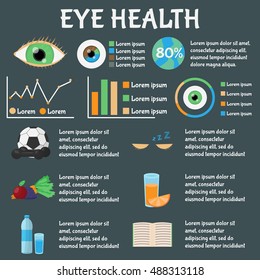 Eye diseases healthcare & medical infographic.vector illustration