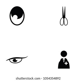 eye doctor icon set