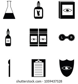 eye doctor icon set