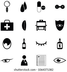 eye doctor icon set