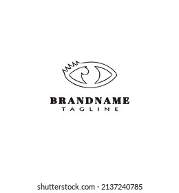 eye doctor logo cartoon icon design template black modern isolated vector illustration