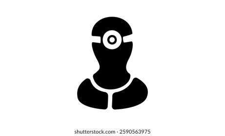 Eye Doctor symbol , black isolated silhouette