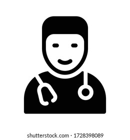 eye doctor vector glyph flat icon 