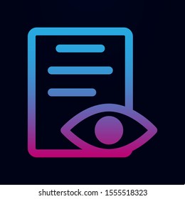 Eye document nolan icon. Simple thin line, outline vector of Mix icons for ui and ux, website or mobile application