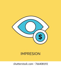eye and dollar icon