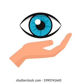 Eye donation icon. Clipart image isolated on white background