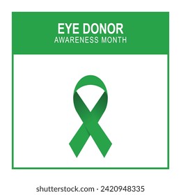 Eye Donor Awareness Month background Health. Vector illustration.