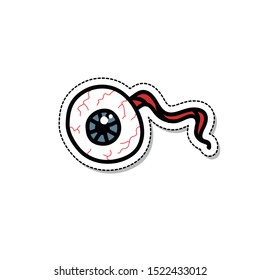 eye doodle icon, vector illustration