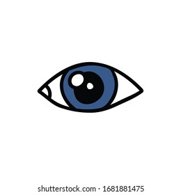 eye doodle icon, vector illustration