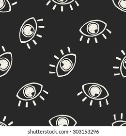 eye doodle seamless pattern background