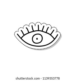 eye doodle sticker icon