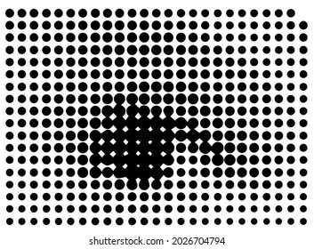 Eye from the dots. Vector illustration