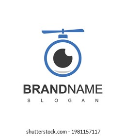 Eye Drone Logo, Aerial Photography Symbol