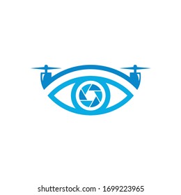 Eye Drone Photo Logo Design Template Vector
