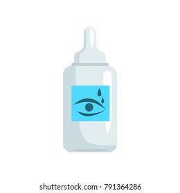 Eye drop bottle cartoon vector Illustration