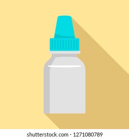 Eye drop bottle icon. Flat illustration of eye drop bottle vector icon for web design