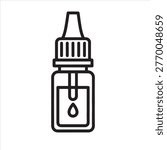 Eye Drop Bottle Icon Vector Outline Illustration