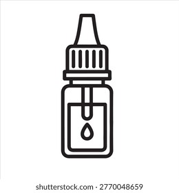 Eye Drop Bottle Icon Vector Outline Illustration