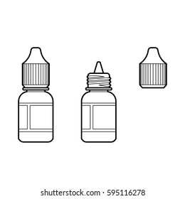 Eye Drop Bottle Isolate On White Background vector.eps10

