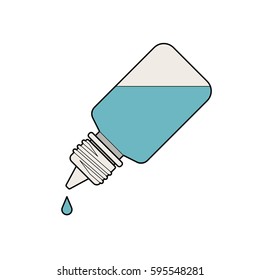 Eye Drop Bottle Isolate On White Background vector

