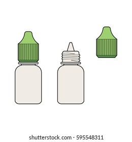 Eye Drop Bottle Isolate On White Background vector
