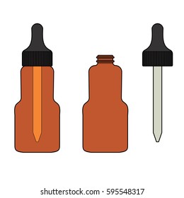 Eye Drop Bottle Isolate On White Background vector
