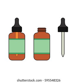 Eye Drop Bottle Isolate On White Background vector
