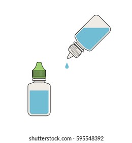 Eye Drop Bottle Isolate On White Background vector
