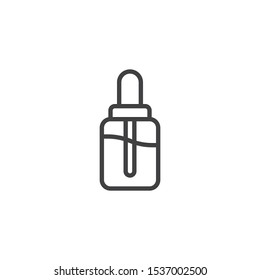Eye Drop Bottle line icon. linear style sign for mobile concept and web design. Nasal spray outline vector icon. Symbol, logo illustration. Vector graphics